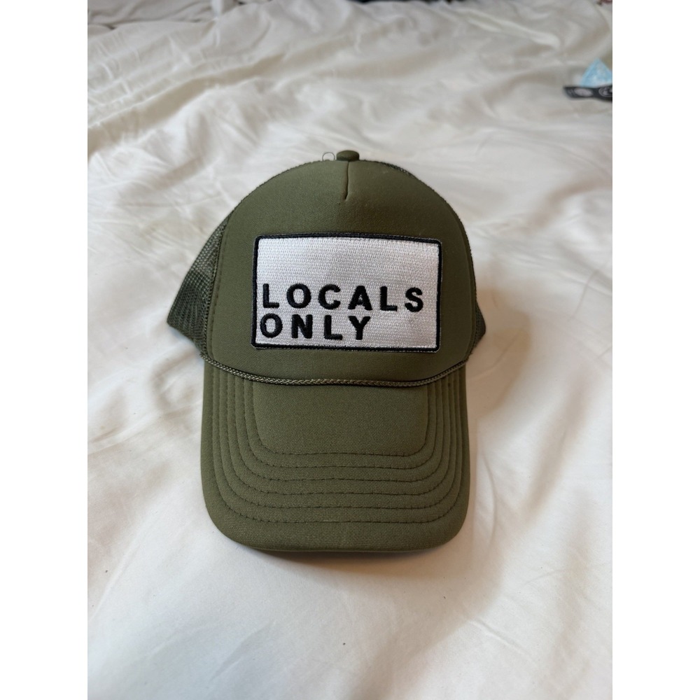 Friday Feeling Locals Only Trucker Hat Green Snapback Made in USA Adjustable Cap
